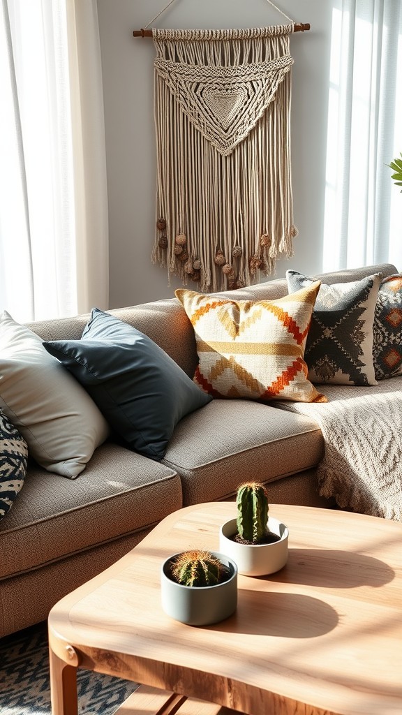 Mix Textures with Throw Pillows