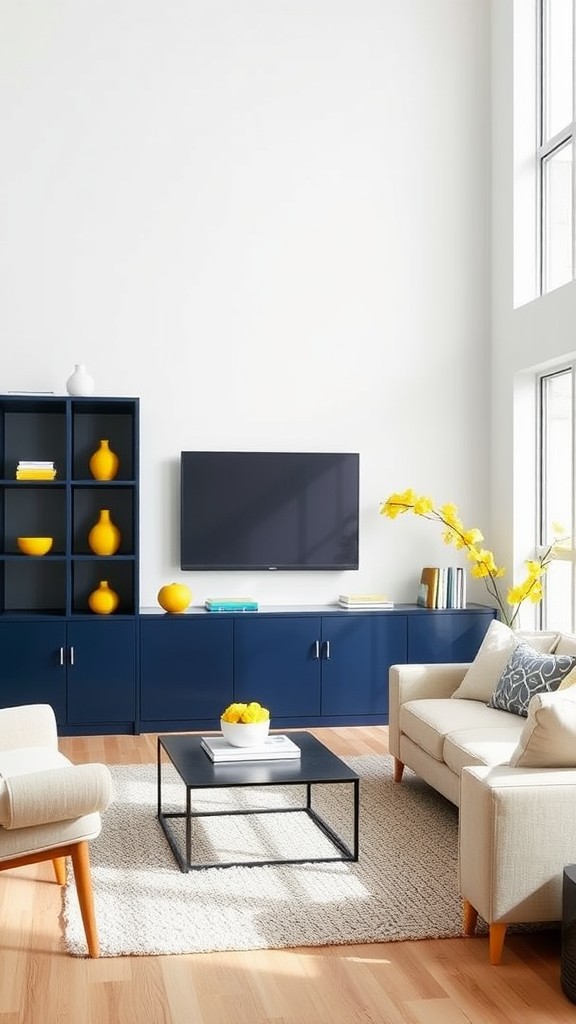 Navy Blue Shelving Units