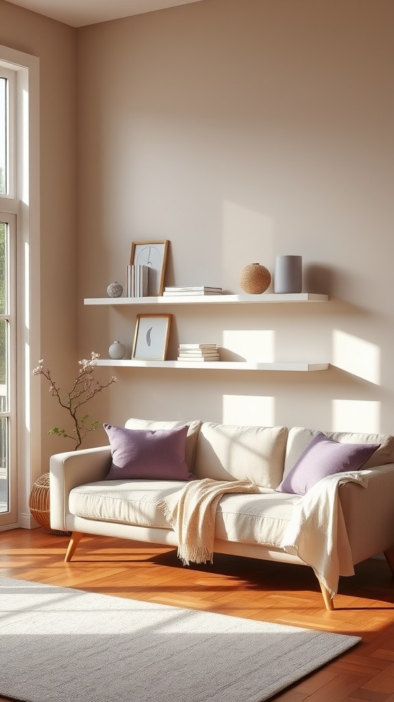 Neutral Beige Wall Shelves