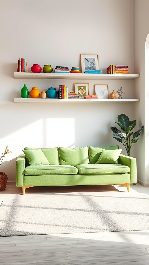 Open Shelving with Colorful Accessories