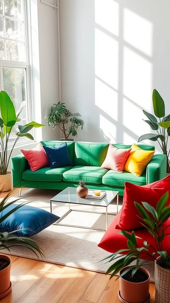 Playful Pop of Color with Cushions