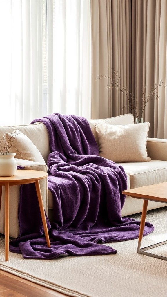 Purple Decorative Throw Blankets