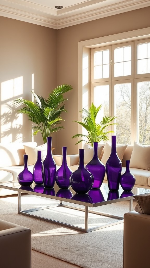 Purple Decorative Vases