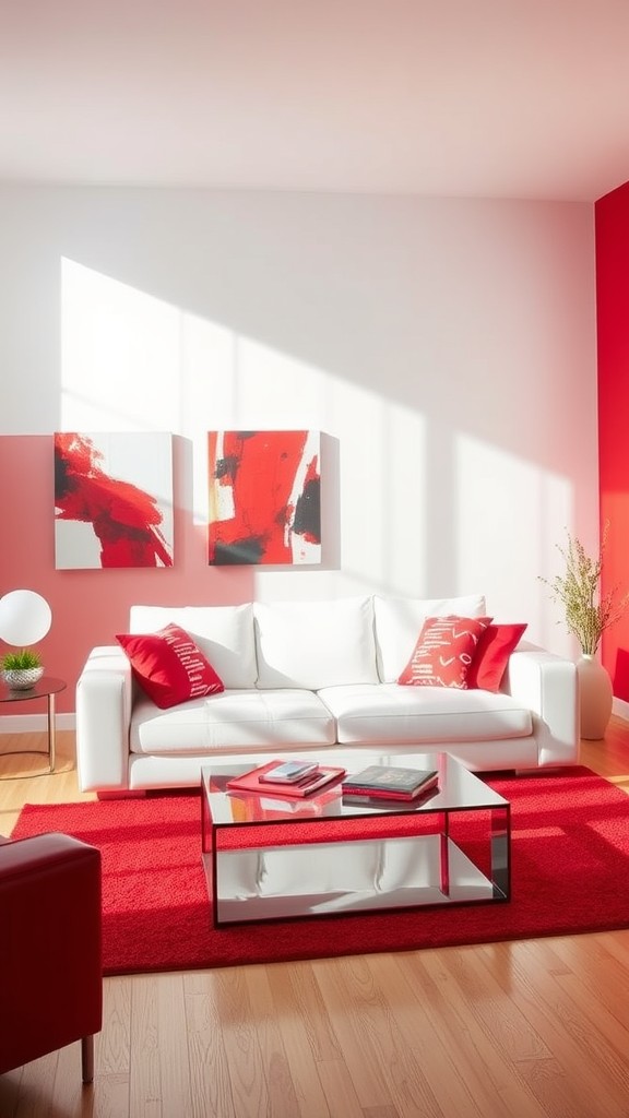 Red and White Wall Paint