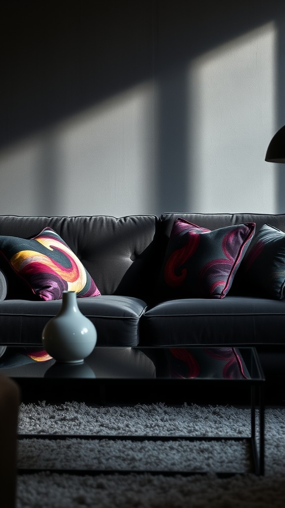 Refined Decorative Pillows with Bold Prints