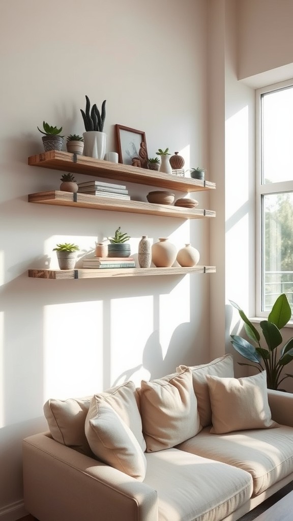 Shelves Made from Reclaimed Wood