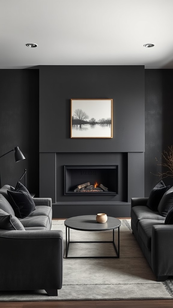 Statement Fireplaces with Charcoal Hues