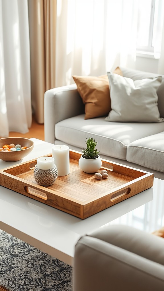 Use Decorative Trays and Bowls