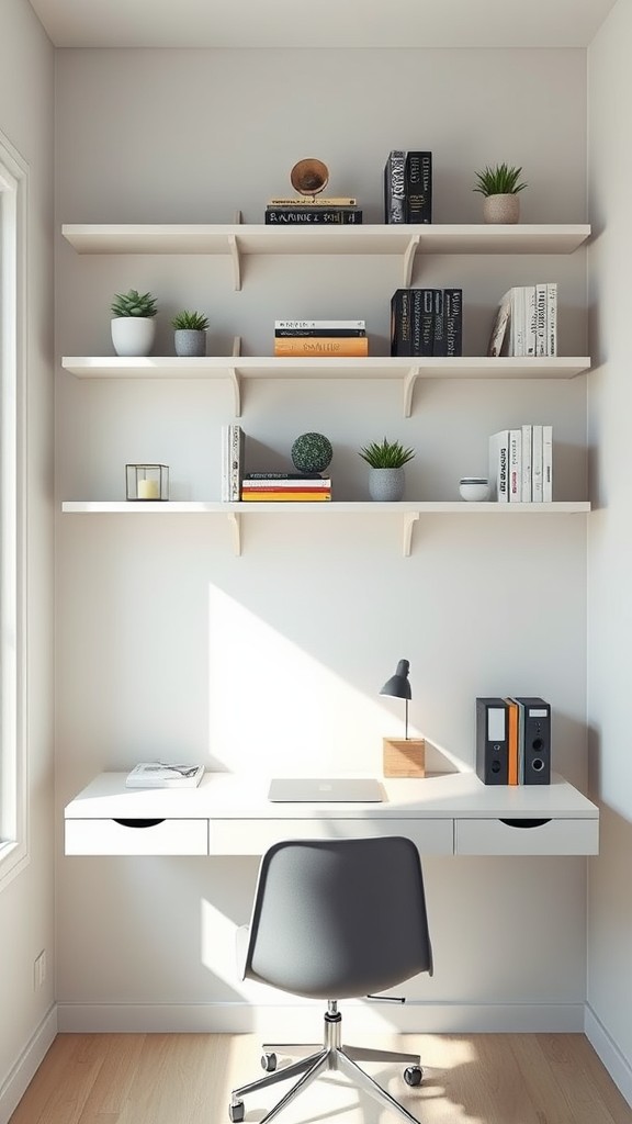 Use Wall-Mounted Shelves