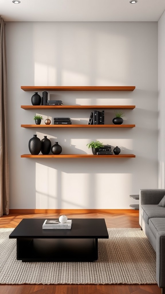 Warm Brown Wooden Shelves