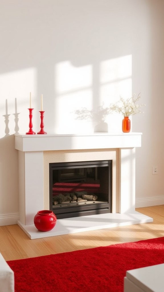 White Fireplace Mantel Decor