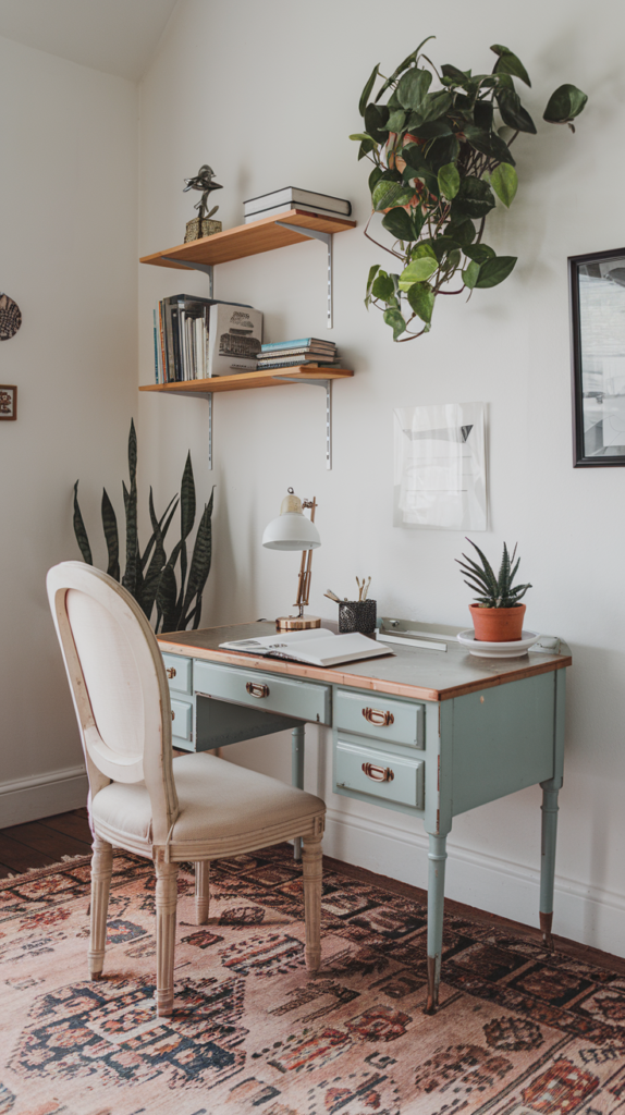 Repurposed Furniture Office Nook