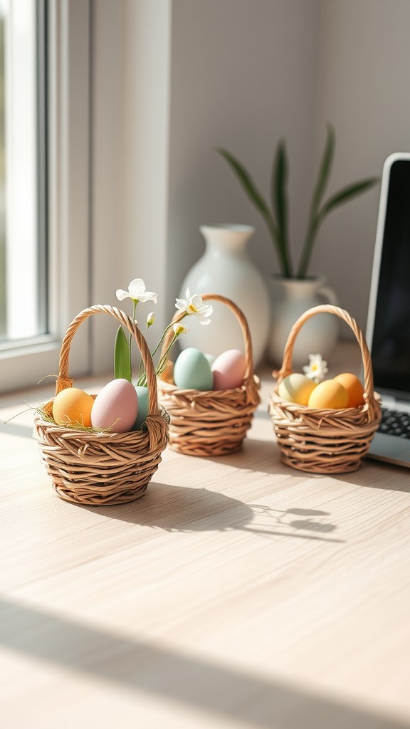 Miniature Easter Basket Centerpieces