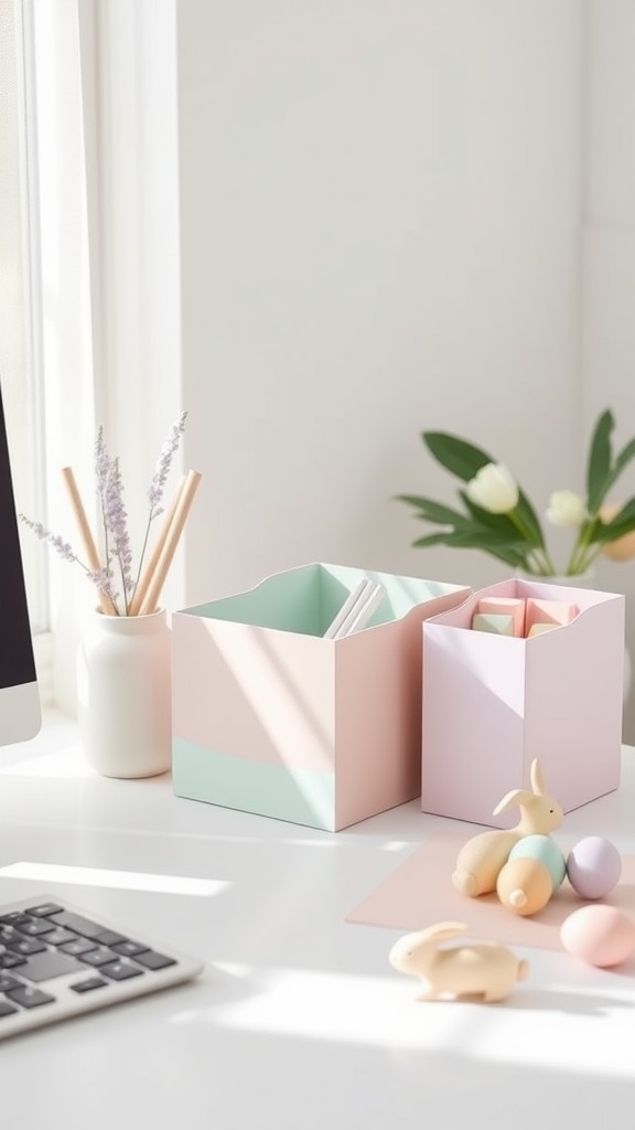 Pastel Colored Desk Organizers