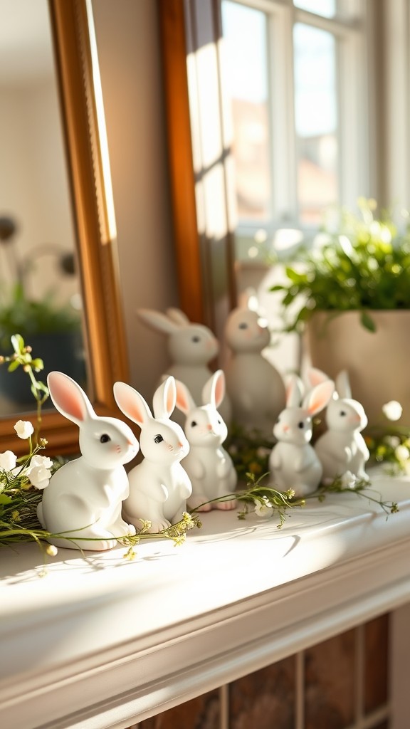 Whimsical Bunny Figurines