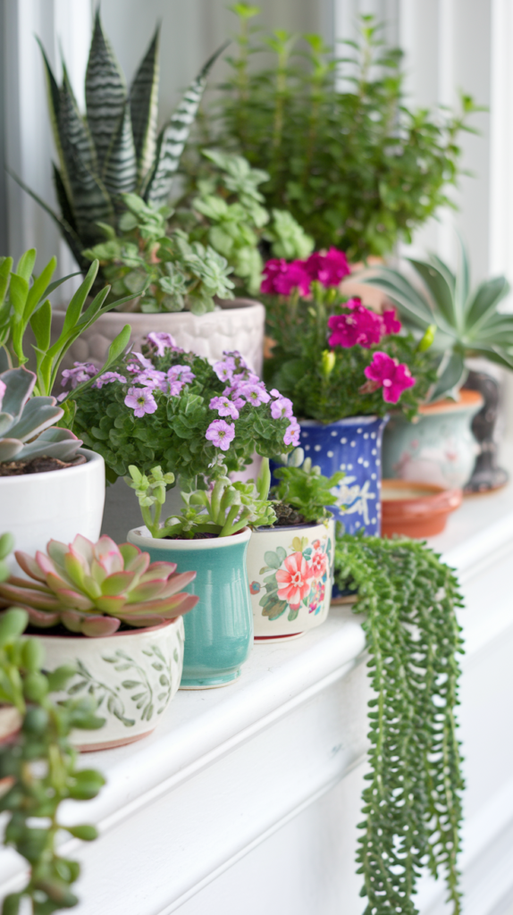 Place Potted Plants on Window Sills