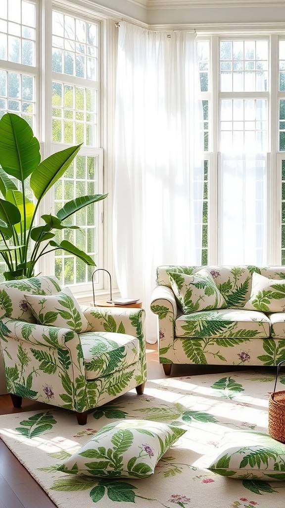 Botanical Print Upholstery