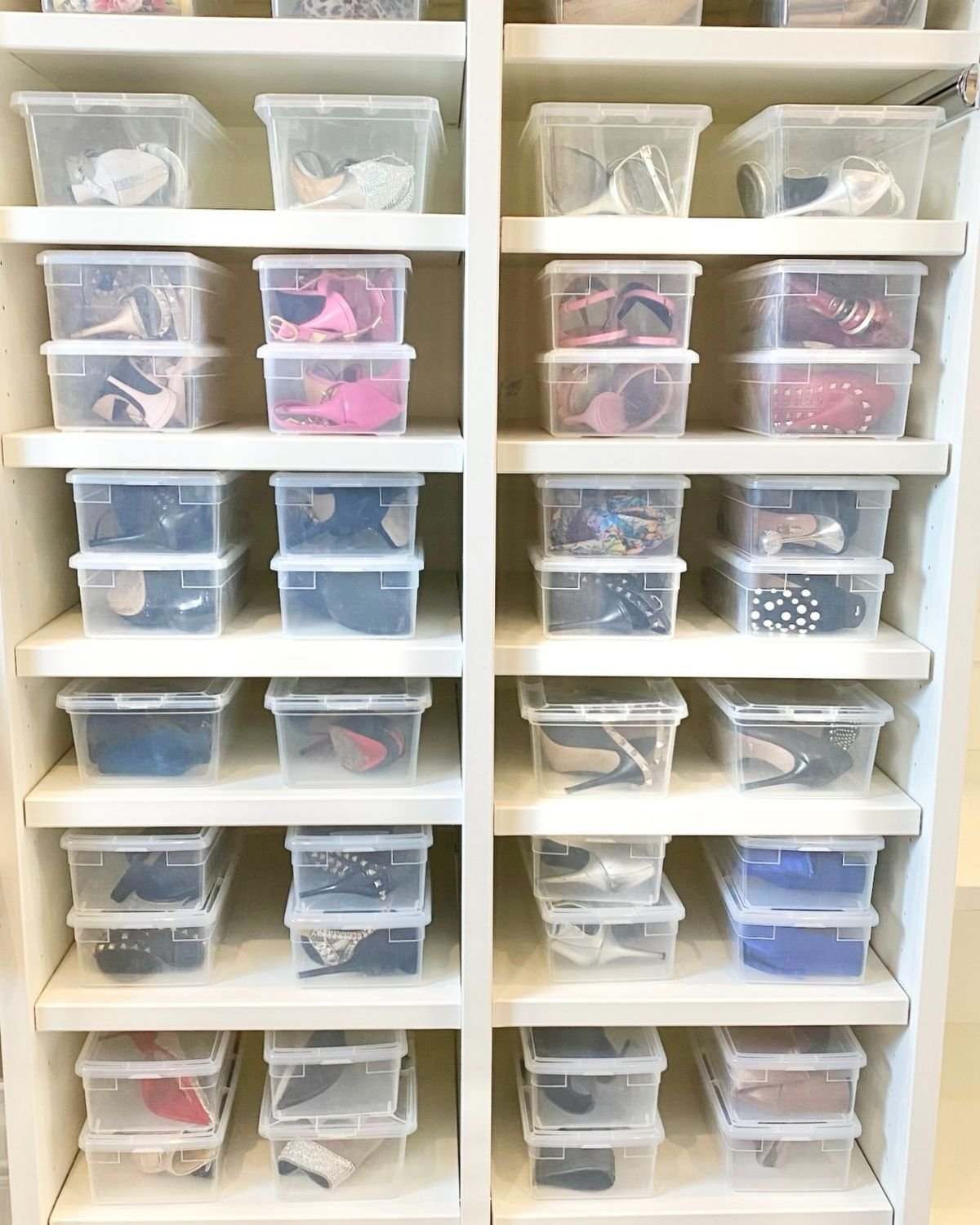 Clear Stackable Shoe Storage Bins