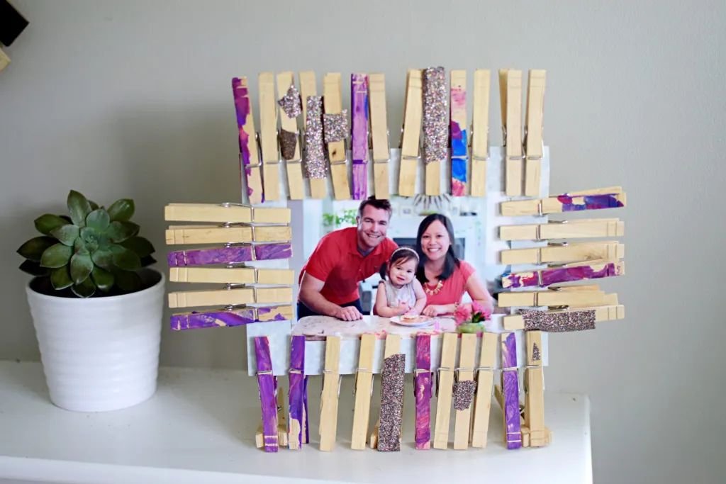 Clothespin Picture Frame Project