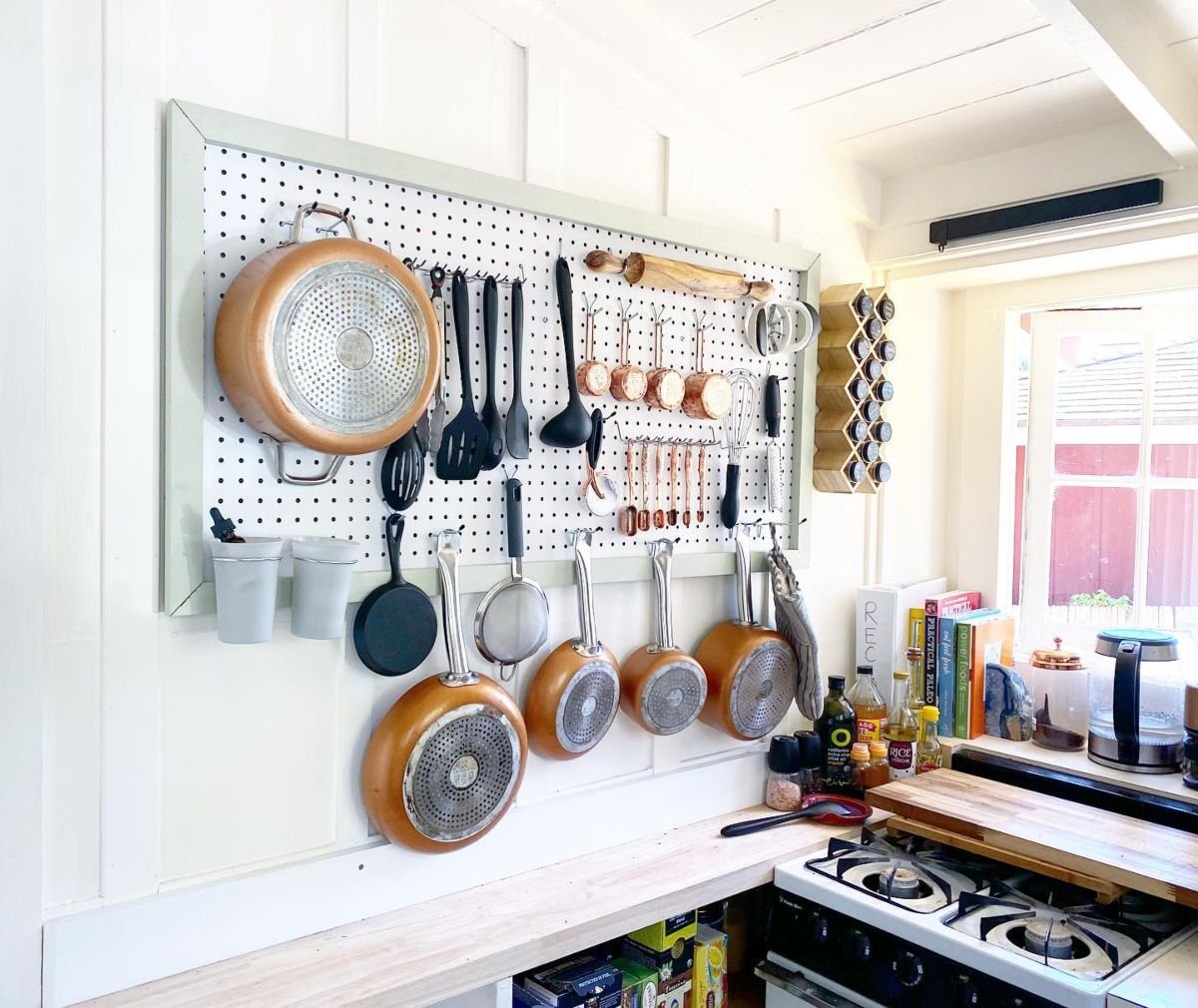 Creative Pegboard Solutions for Kitchen Storage