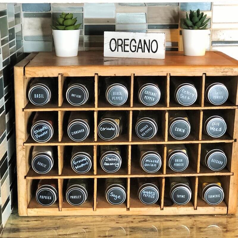 DIY Cubby Spice Organizer