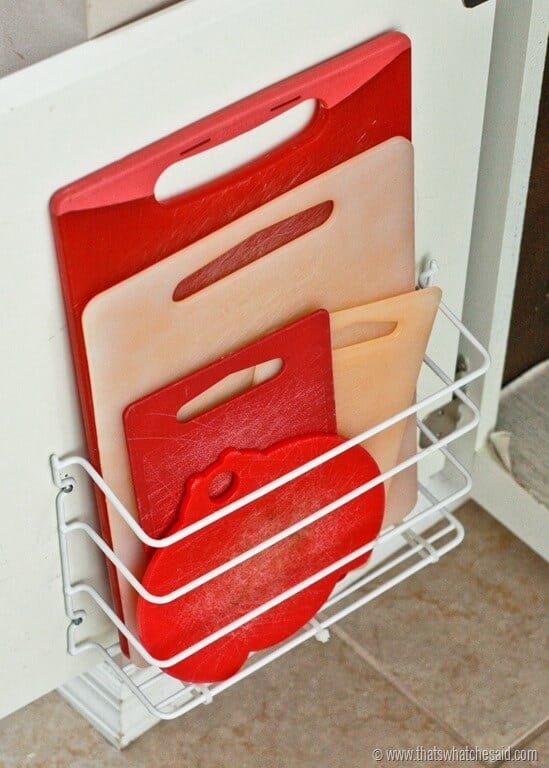 DIY Cutting Board Storage Solution