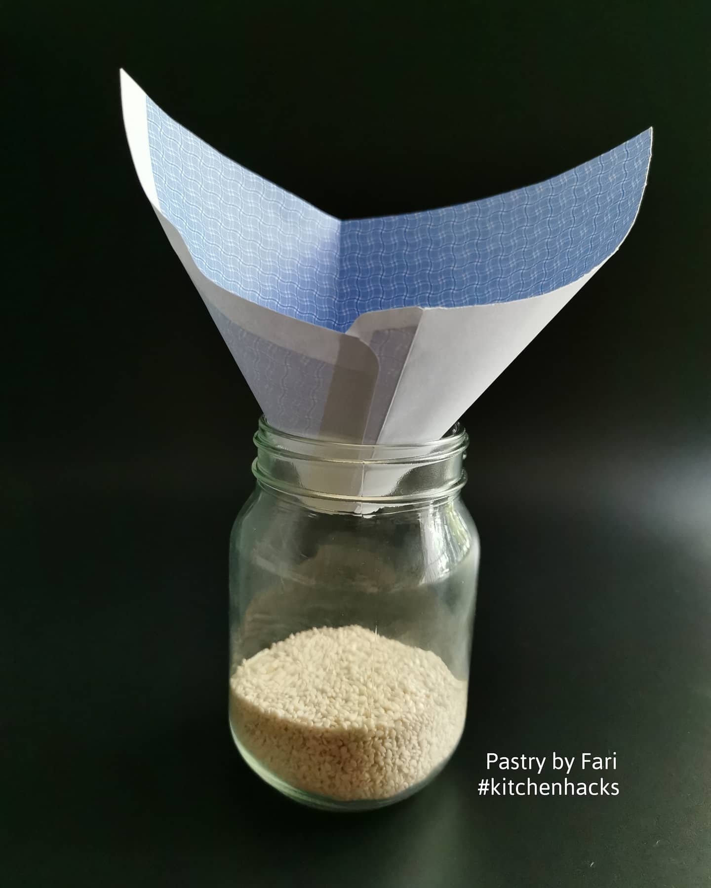 DIY Funnel for Dry Ingredients