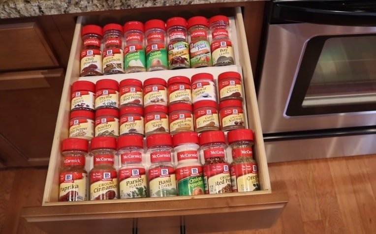 DIY Spice Drawer Organizer