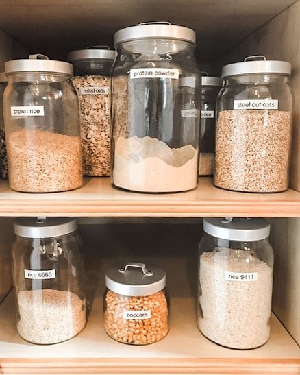 Easy Storage with Labeled Canisters