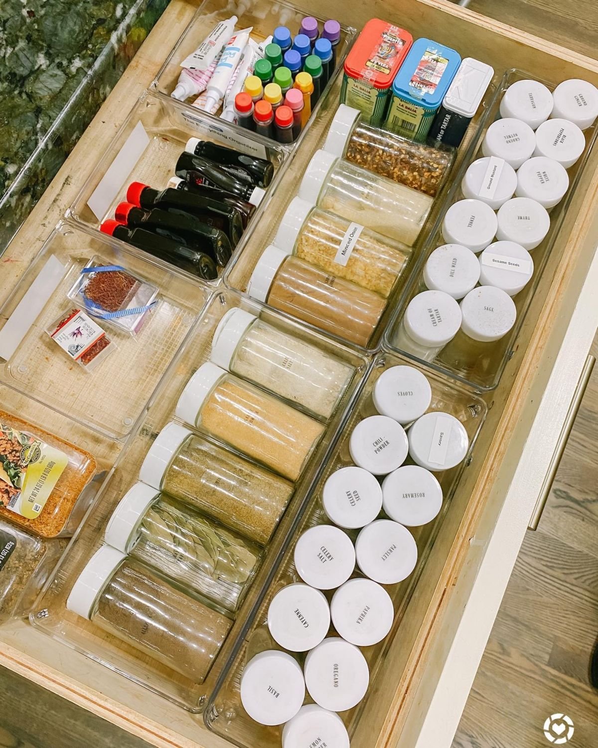 Effortless Spice Drawer Organization