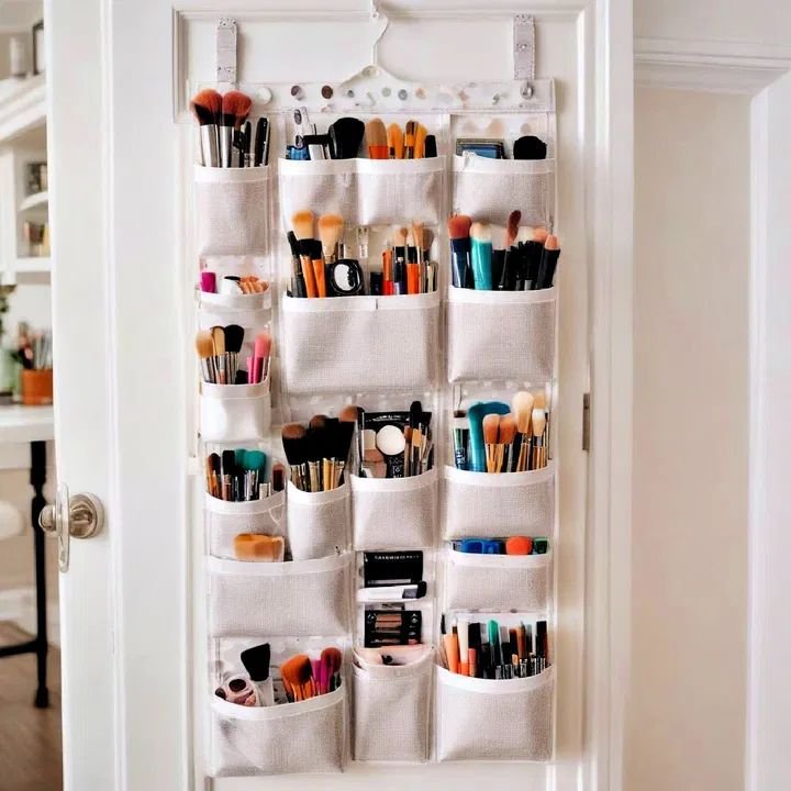 Elegant Makeup Brush Organization