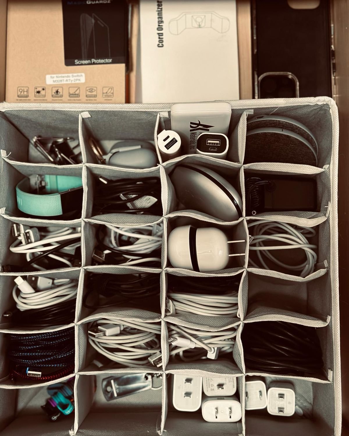 Fabric Cord Storage Solution