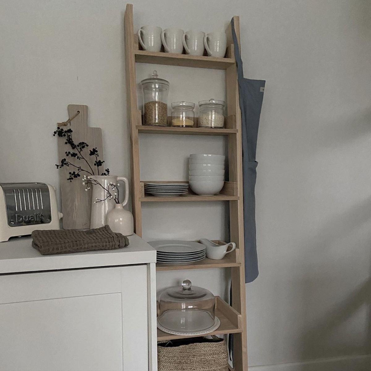 Ladder Shelf for Space-Saving