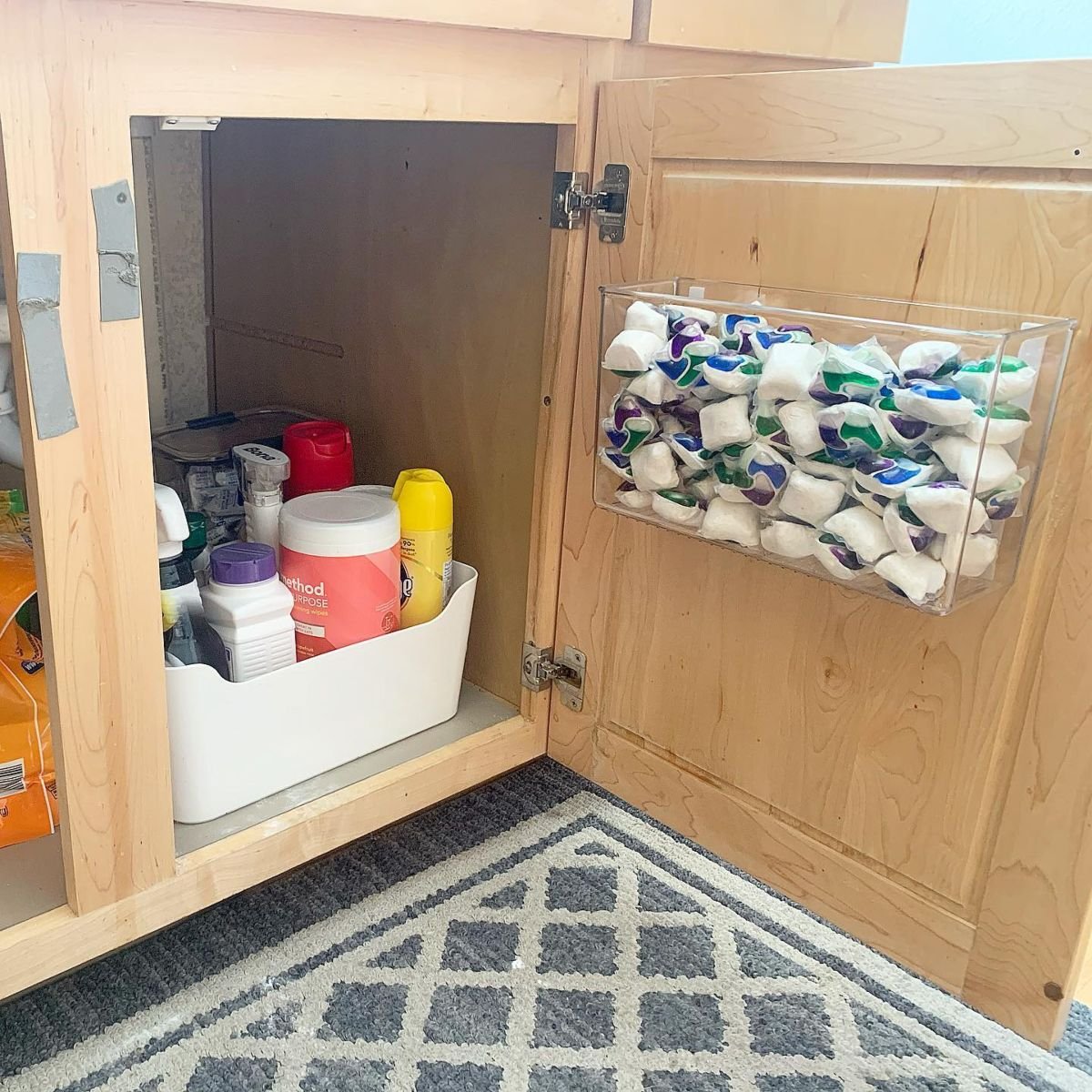 Maximize Kitchen Space with Adhesive Bins