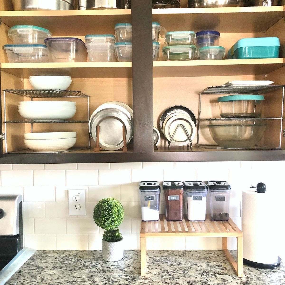 Maximize Space with Tiered Shelves