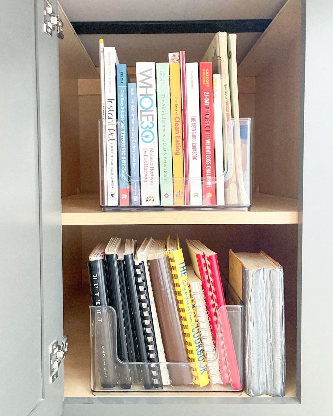 Organize Cookbooks on Shelves