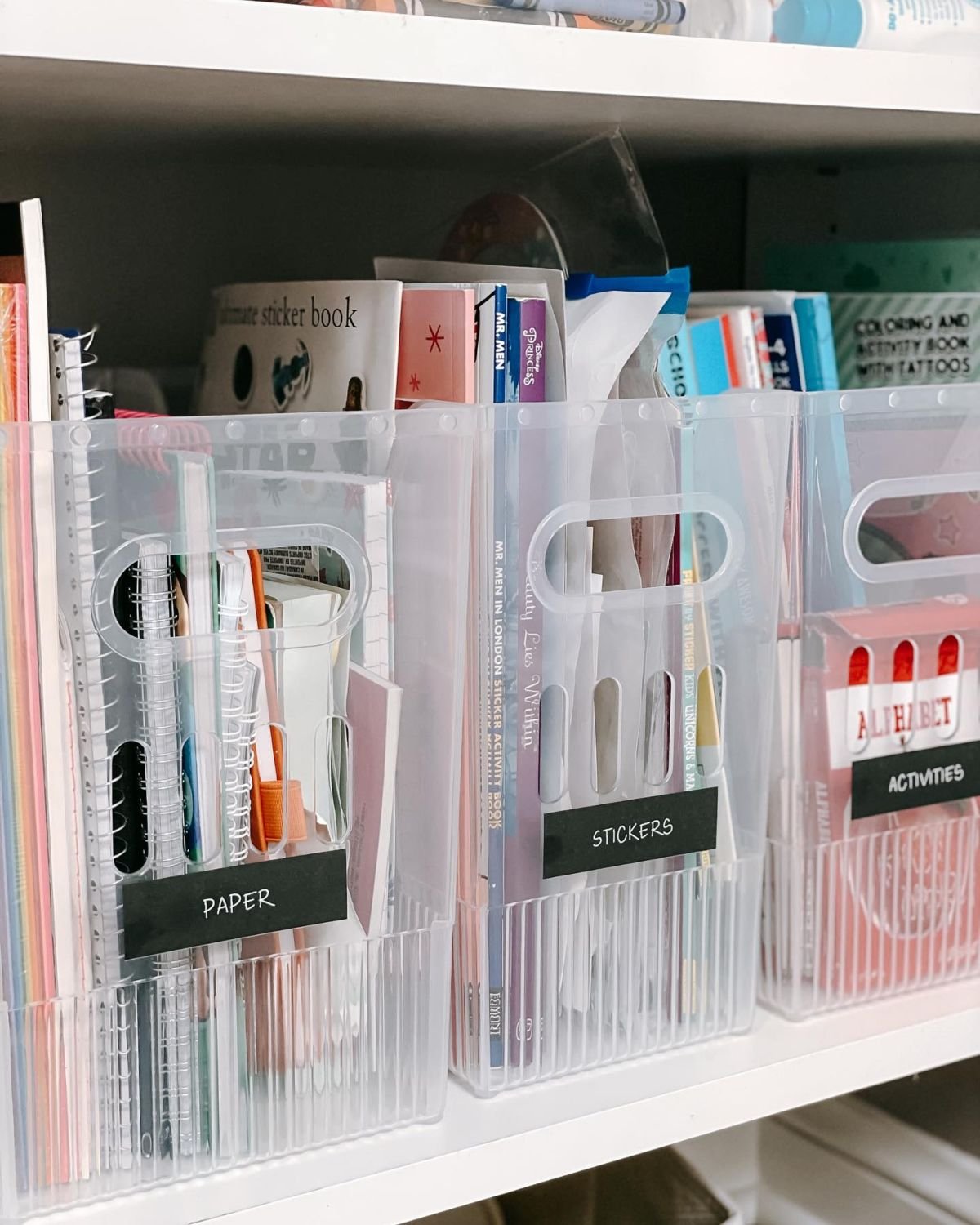 Organize Craft Supplies in Bins