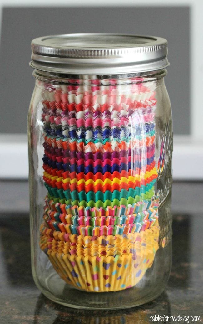 Organize Cupcake Liners Easily