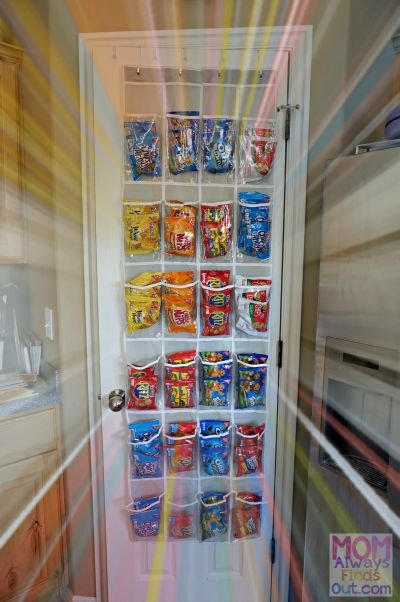 Organize Snacks with Shoe Racks