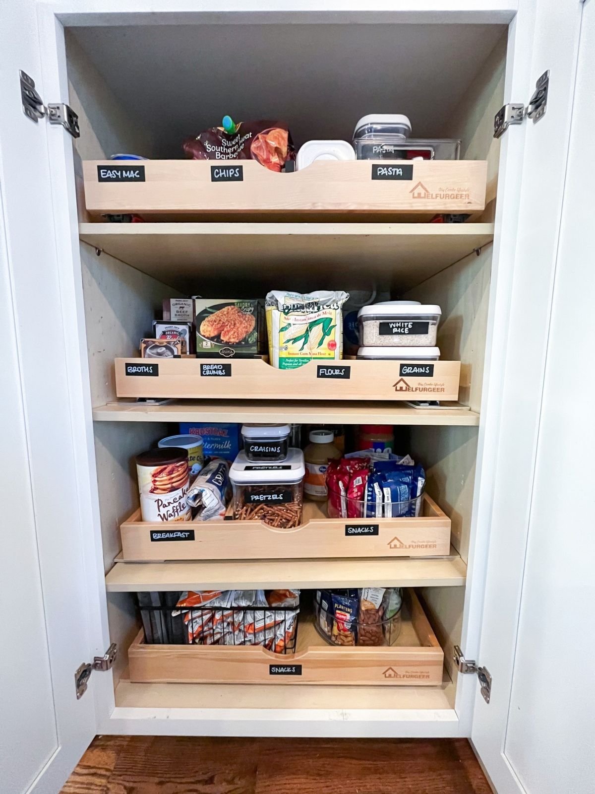 Organize with Wooden Pullout Bins