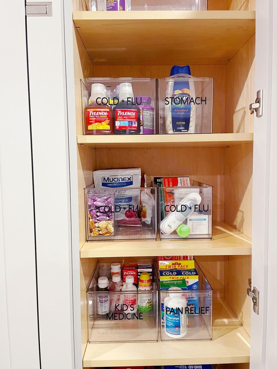 Organized Medicine Cabinet Storage