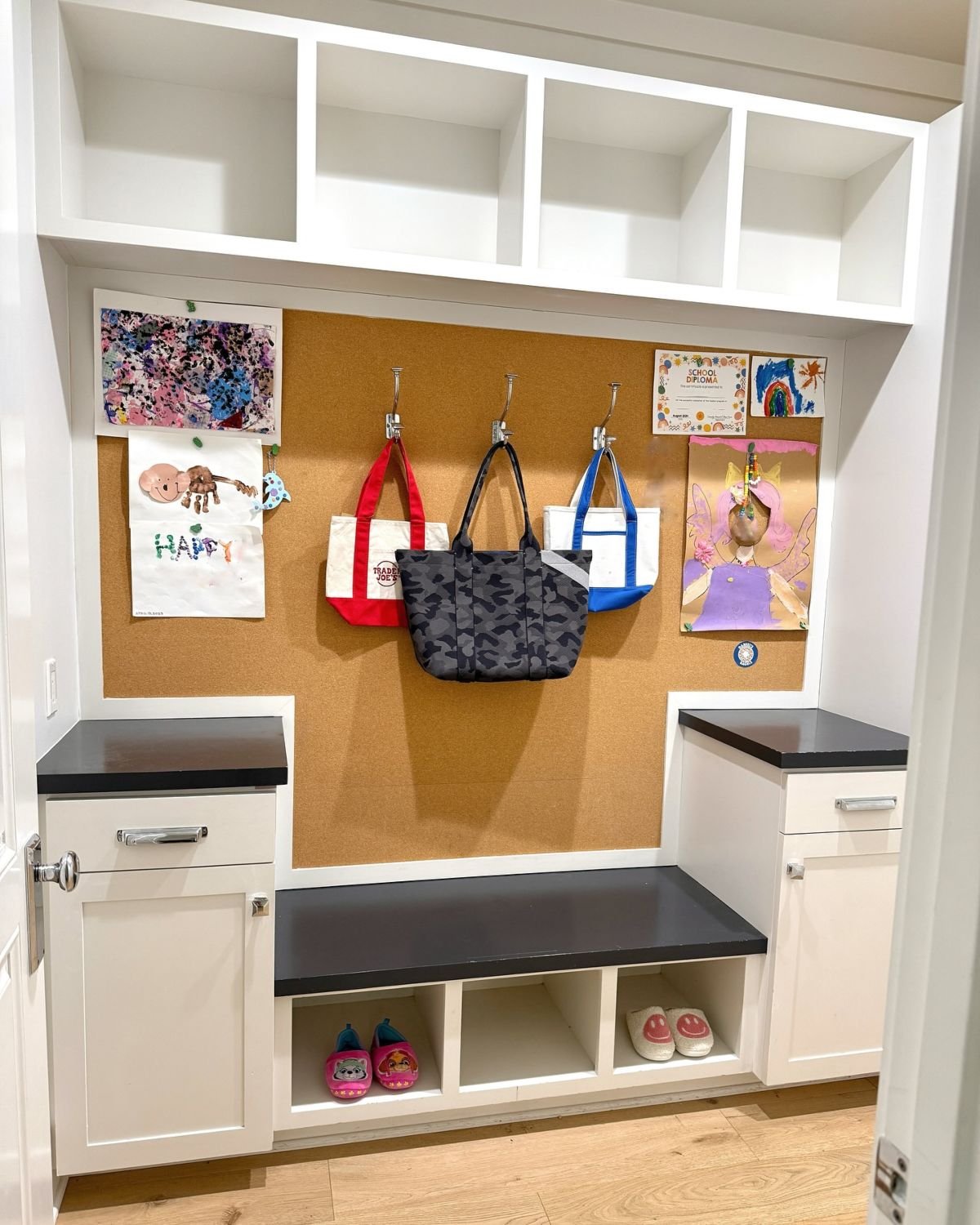 Organized Mudroom Family Zones