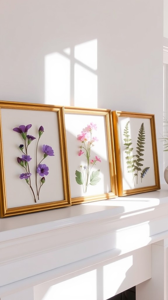 Pressed Flower Art Display