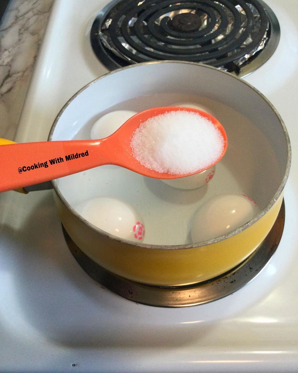 Salt for Easy Egg Peeling