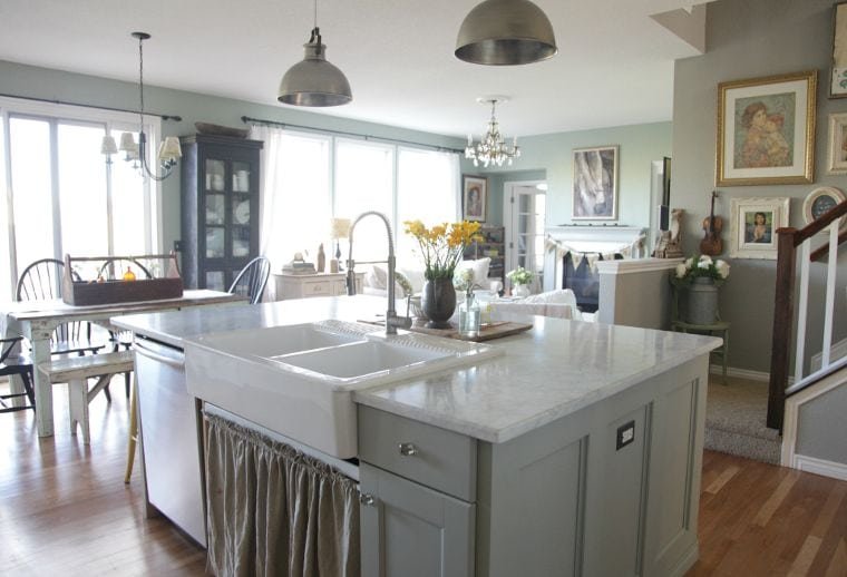 Spacious Kitchen Island with Sink