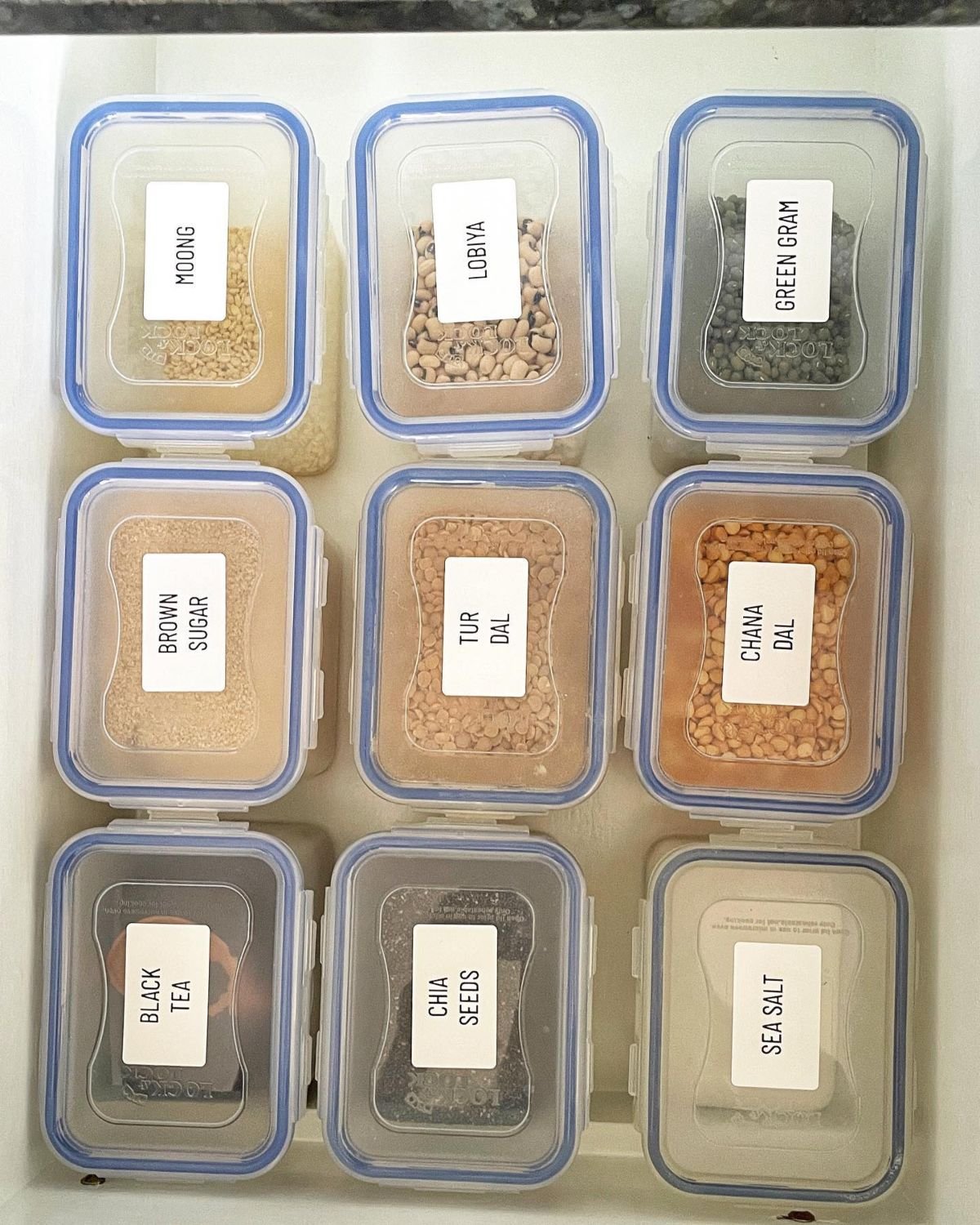 Spice Storage in Tupperware