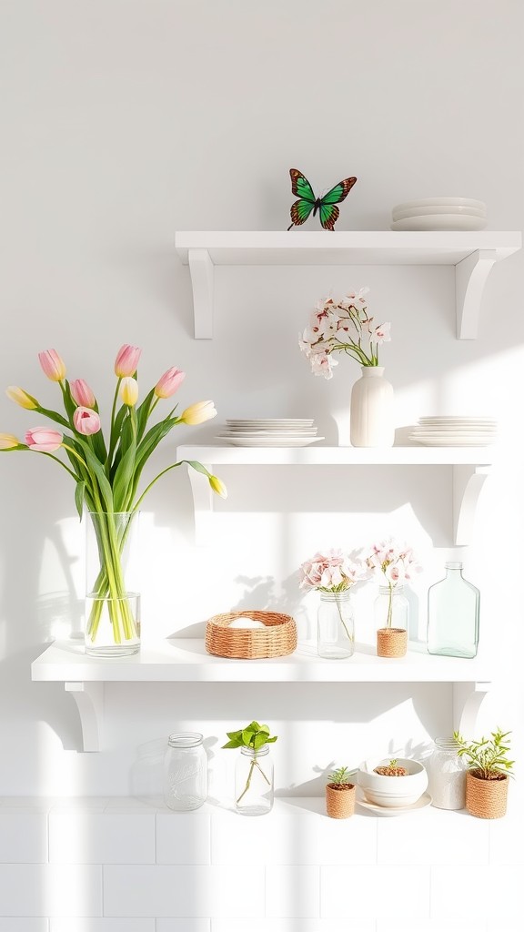 Style Open Shelves with Spring Elements