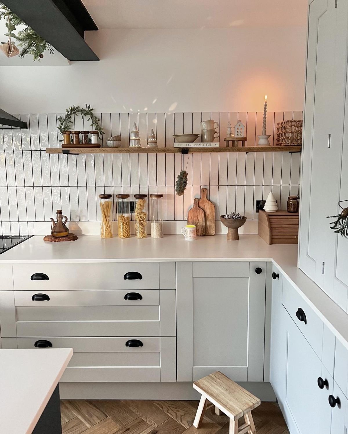 Stylish Floating Shelves for Kitchen Storage