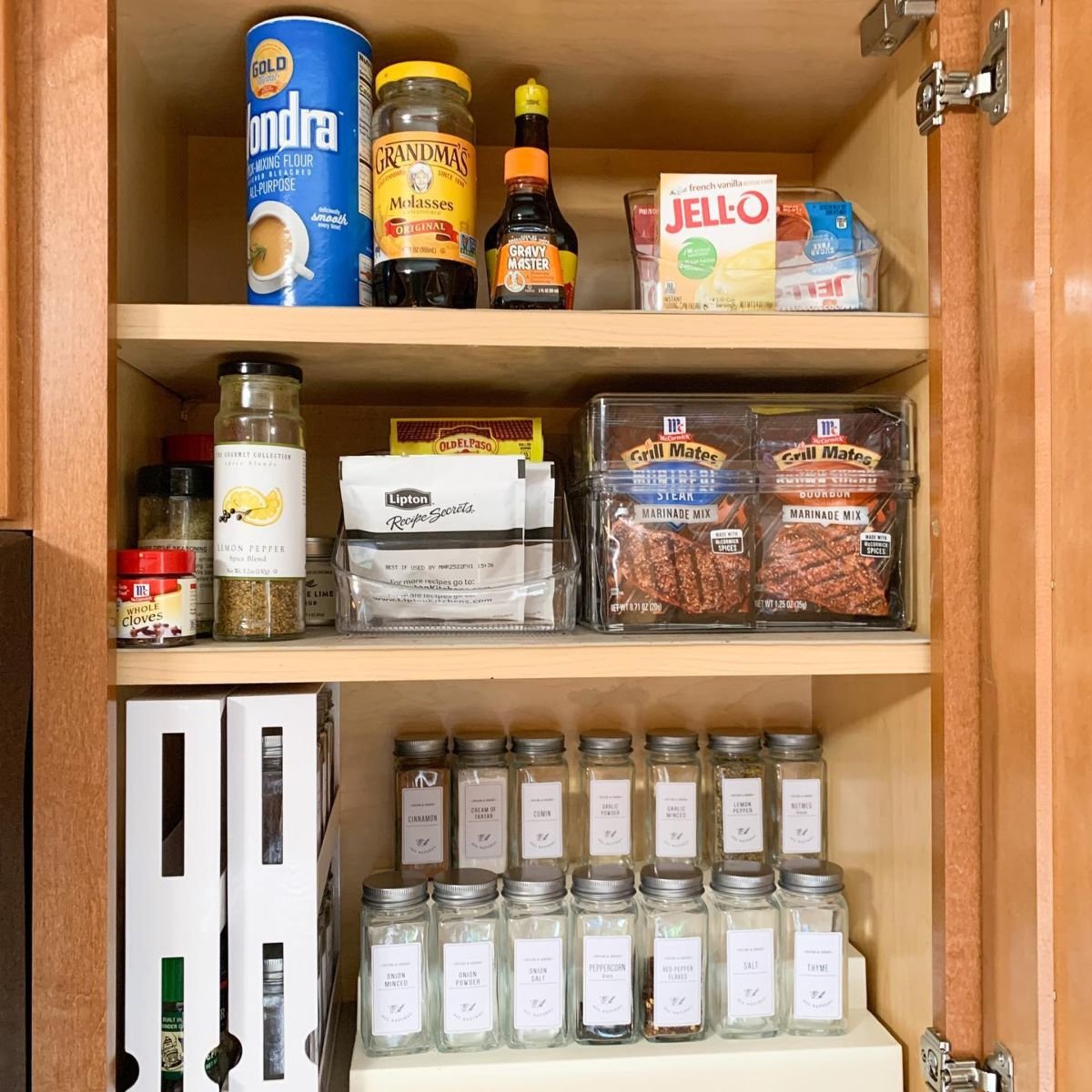 Stylish Spice Jar Organization