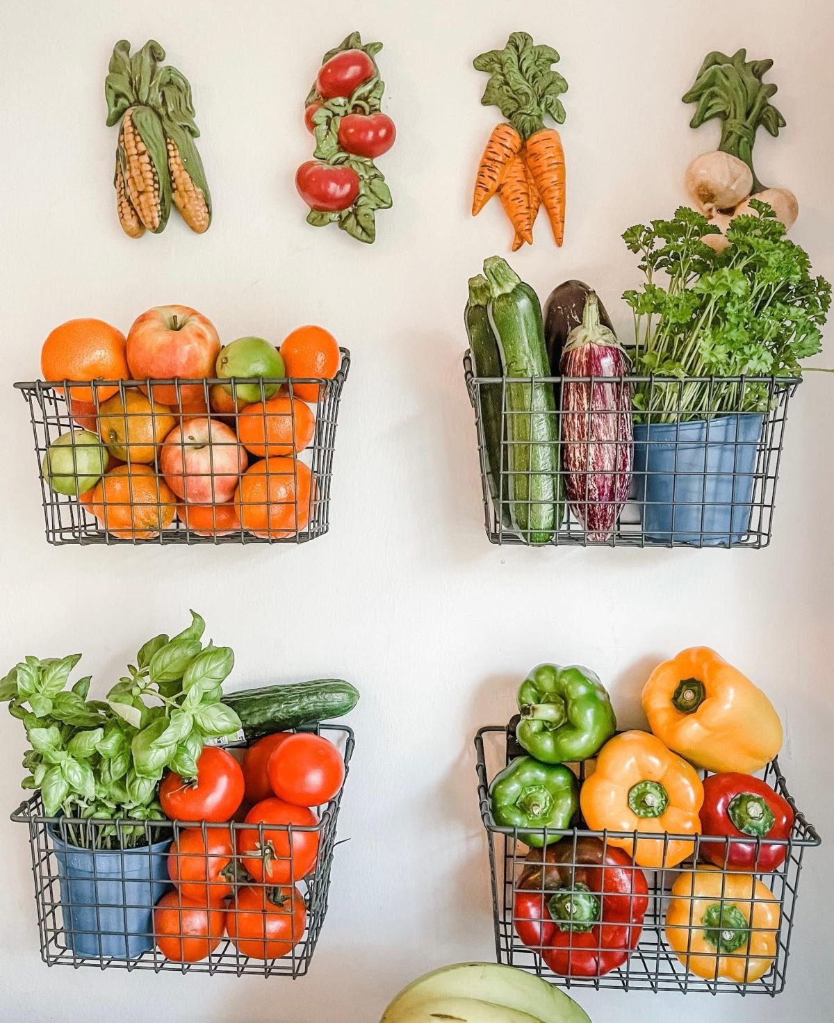 Stylish Wall Produce Storage